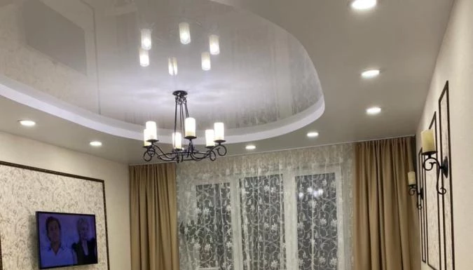 Многоуровневые натяжные потолки